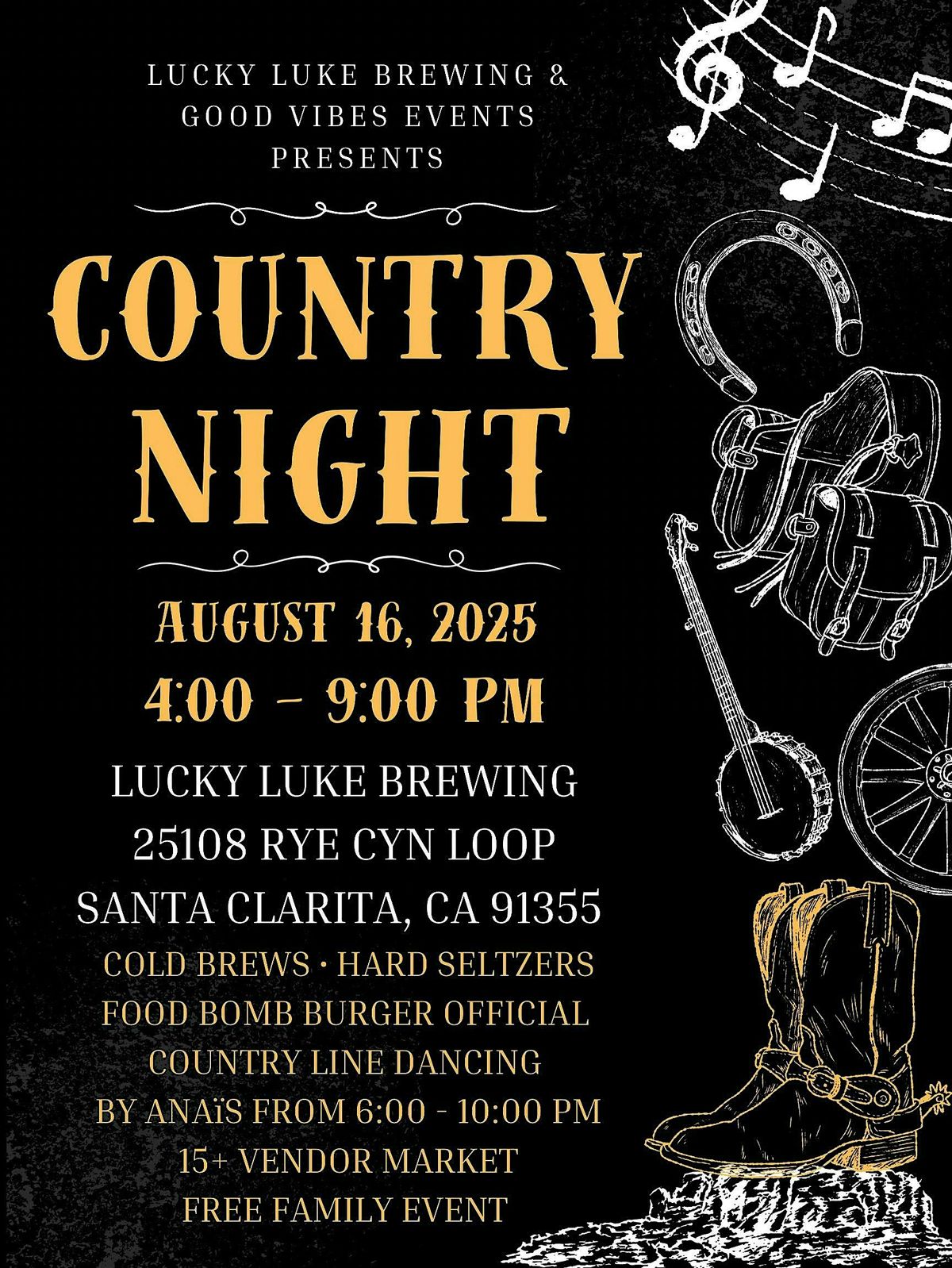 Country Night Line Dancing at Lucky Luke in Santa Clarita