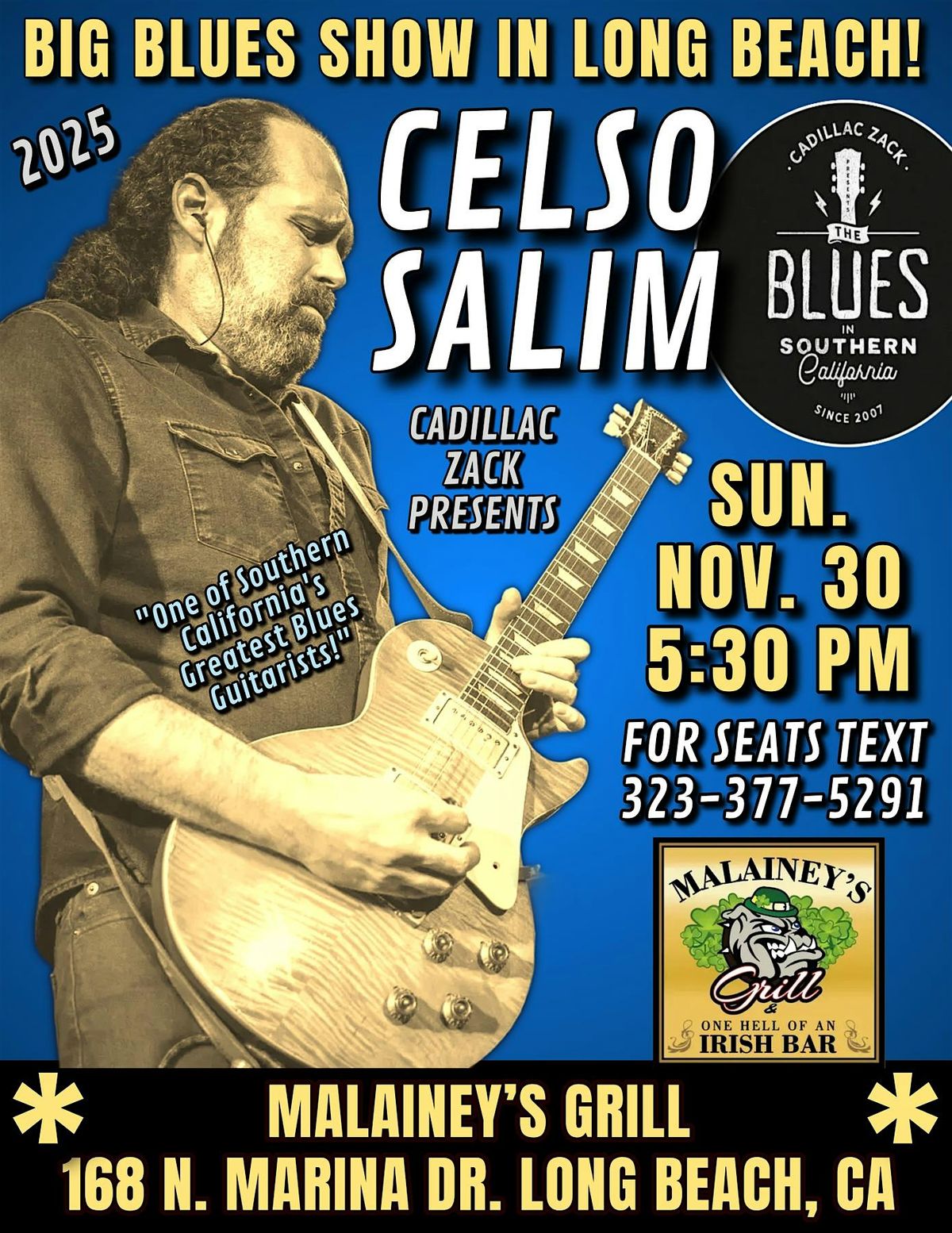 CELSO SALIM - One Of Los Angeles' Greatest Blues Guitarists - Long Beach