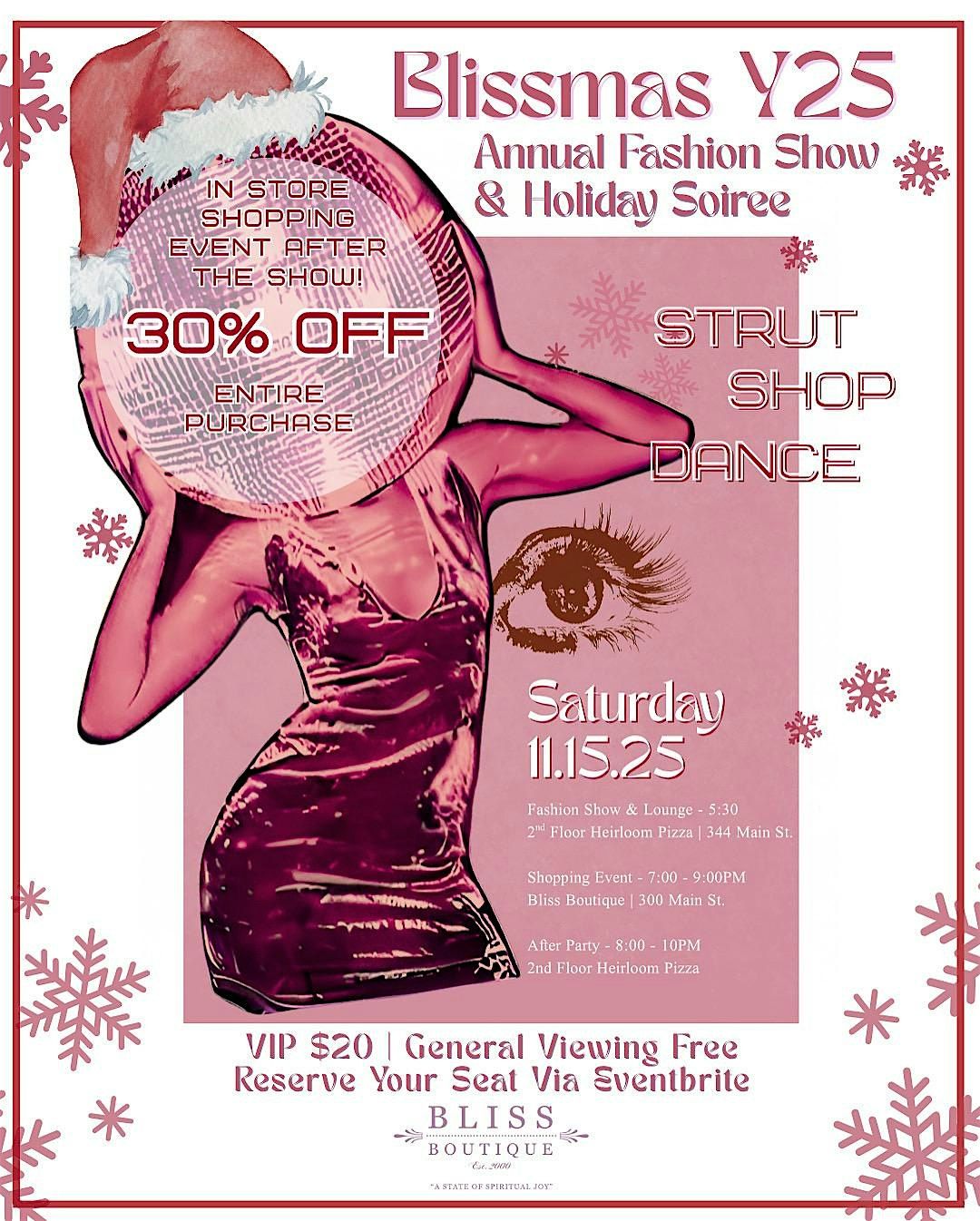 Bliss Boutique Annual Holiday Fashion Show