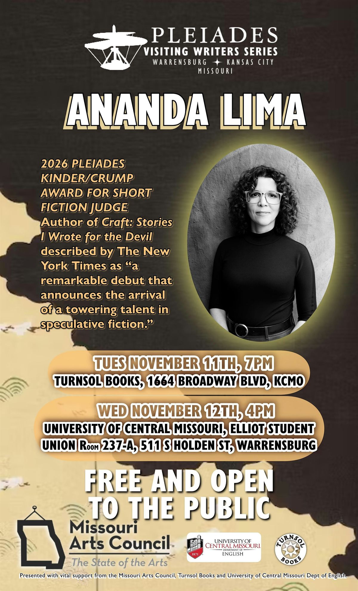 Pleiades Visiting Writers Series: ANANDA LIMA