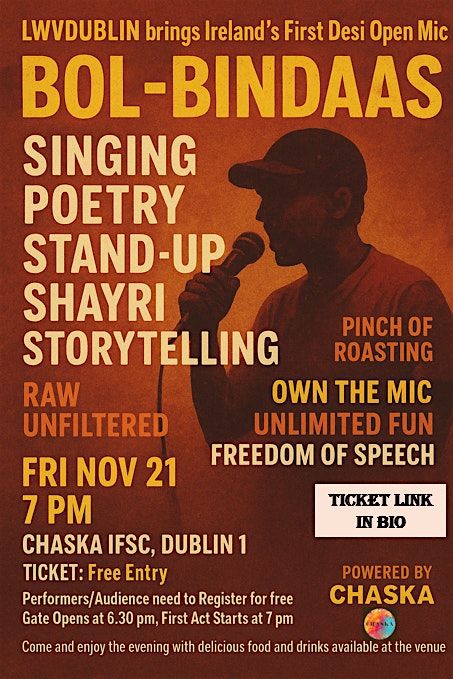 Bol  Bindaas - Ireland's First Desi Open Mic