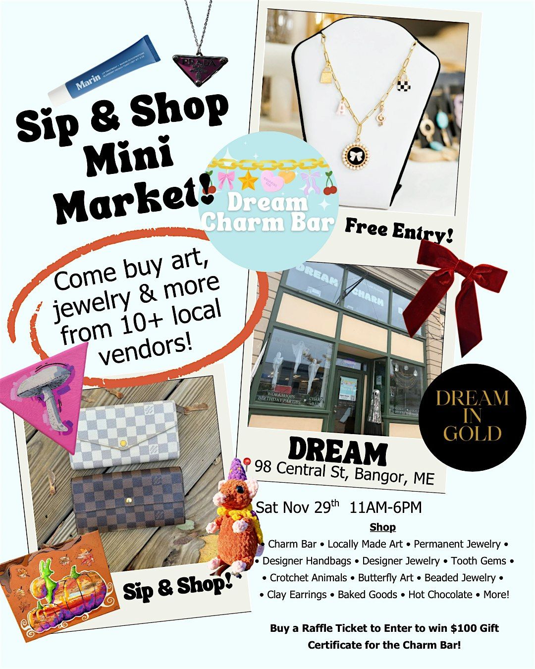 Sip & Shop Mini Market at Dream Charm Bar