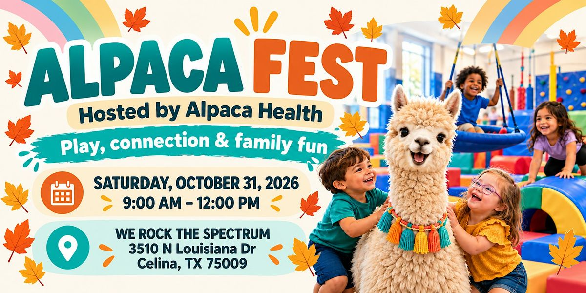 Alpaca Fest at We Rock the Spectrum CELINA on 31st October, 2026