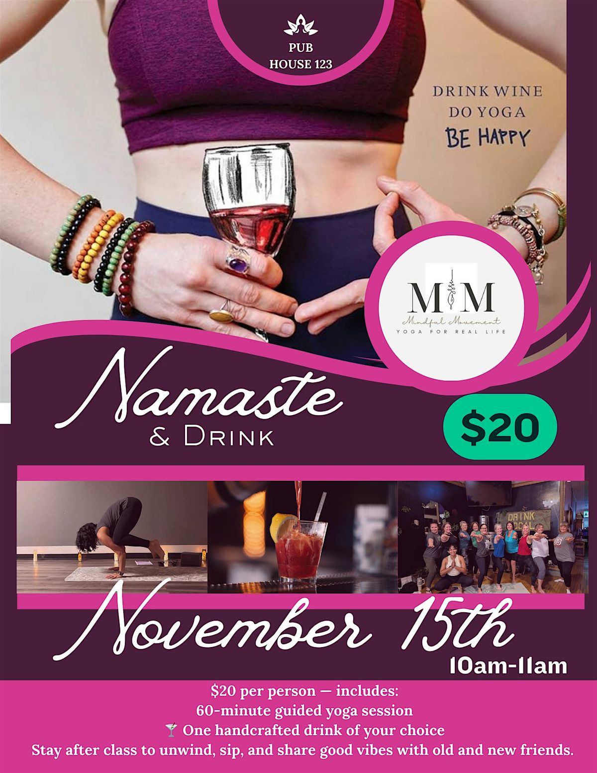 Namaste & Drink Pub House Yoga