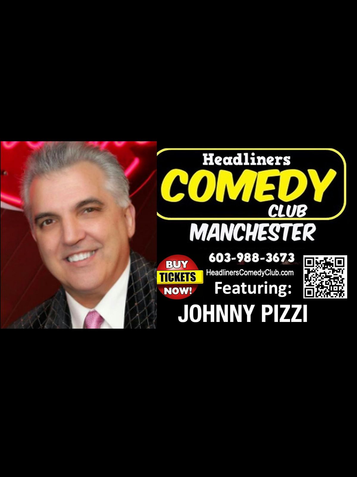Comedian JOHNNY PIZZI in Manchester NH