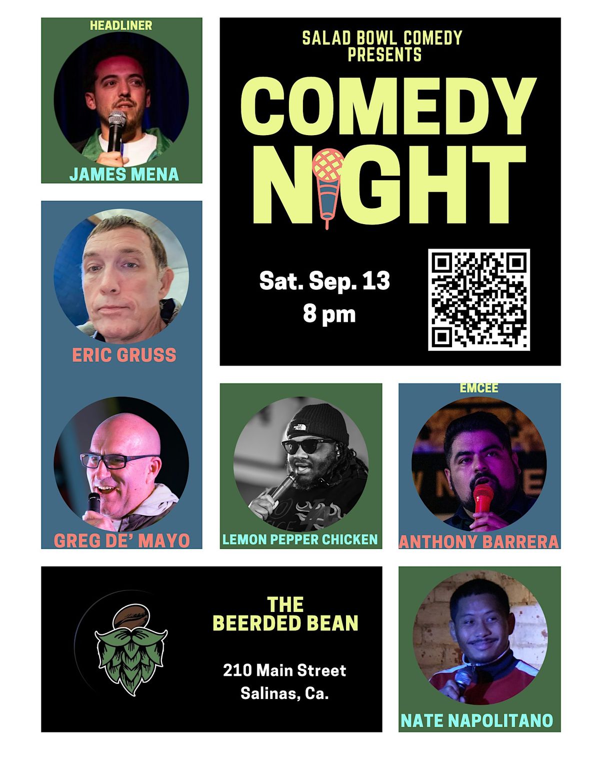 Comedy Night at The Beerded Bean - Oldtown Salinas