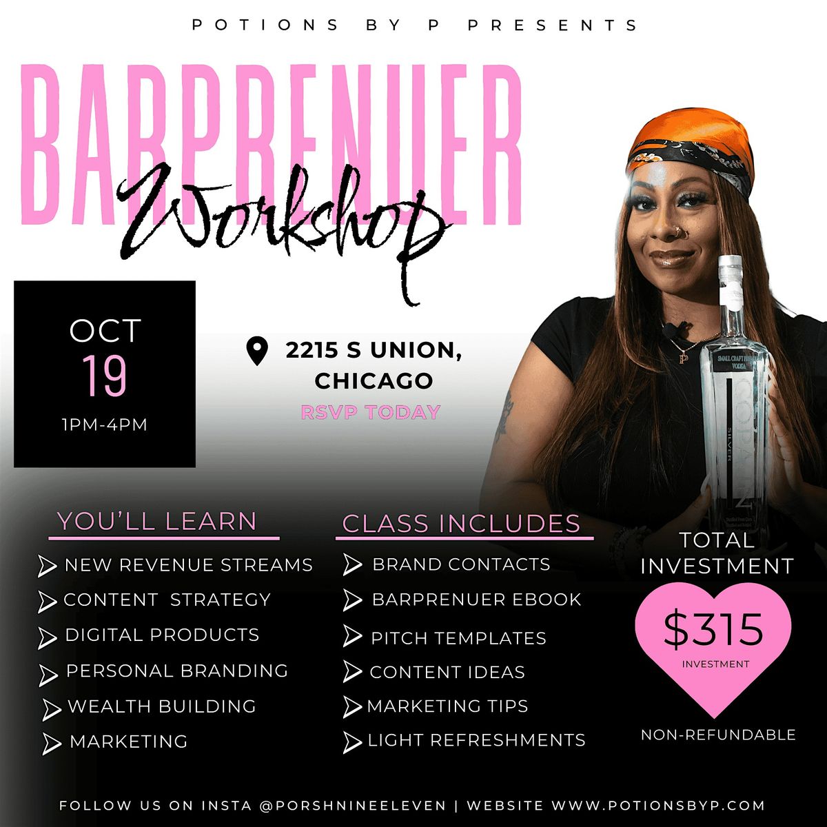 Barprenuer Workshop- How You Can Build More Income Beyond The Bar