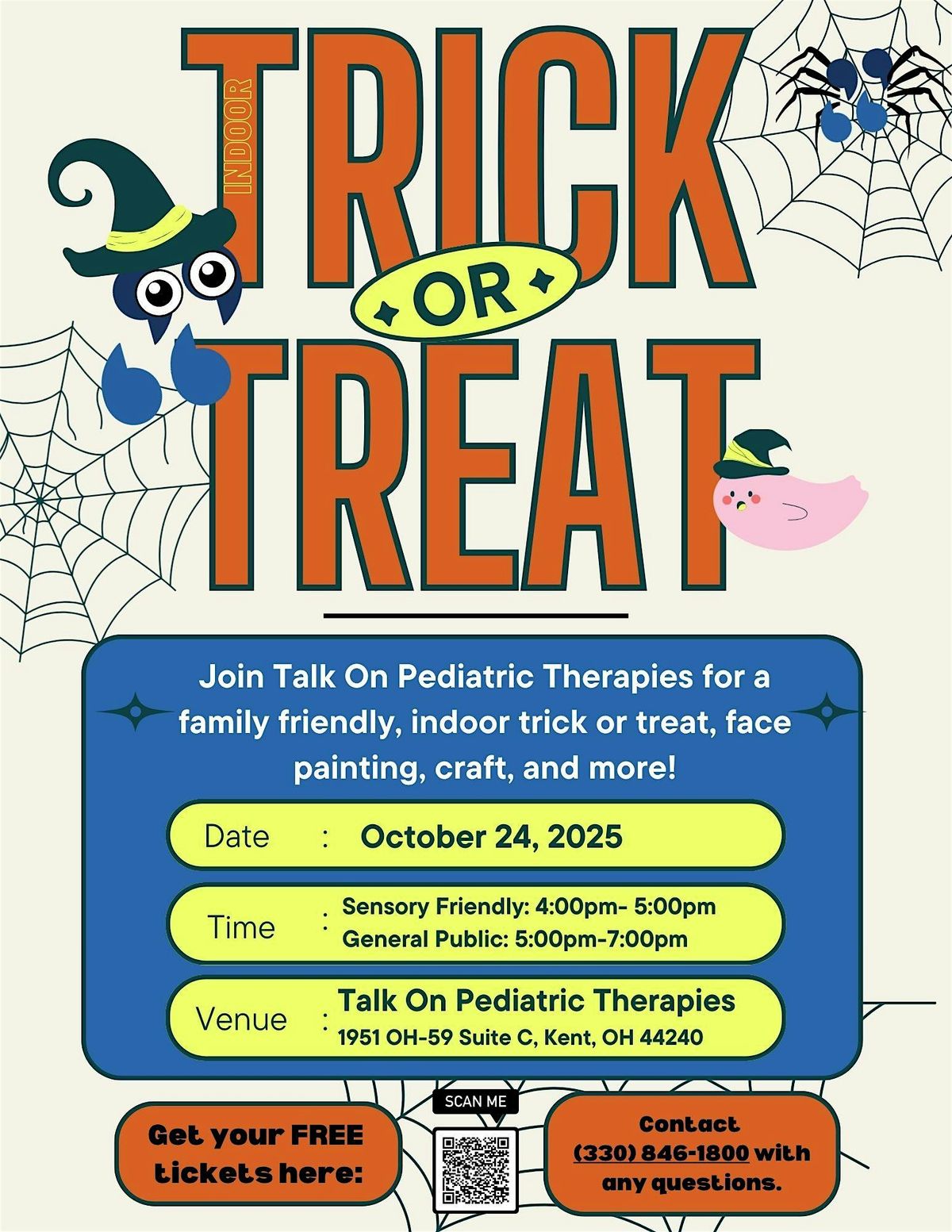 Indoor Trick or Treat at Talk On Pediatric Therapies