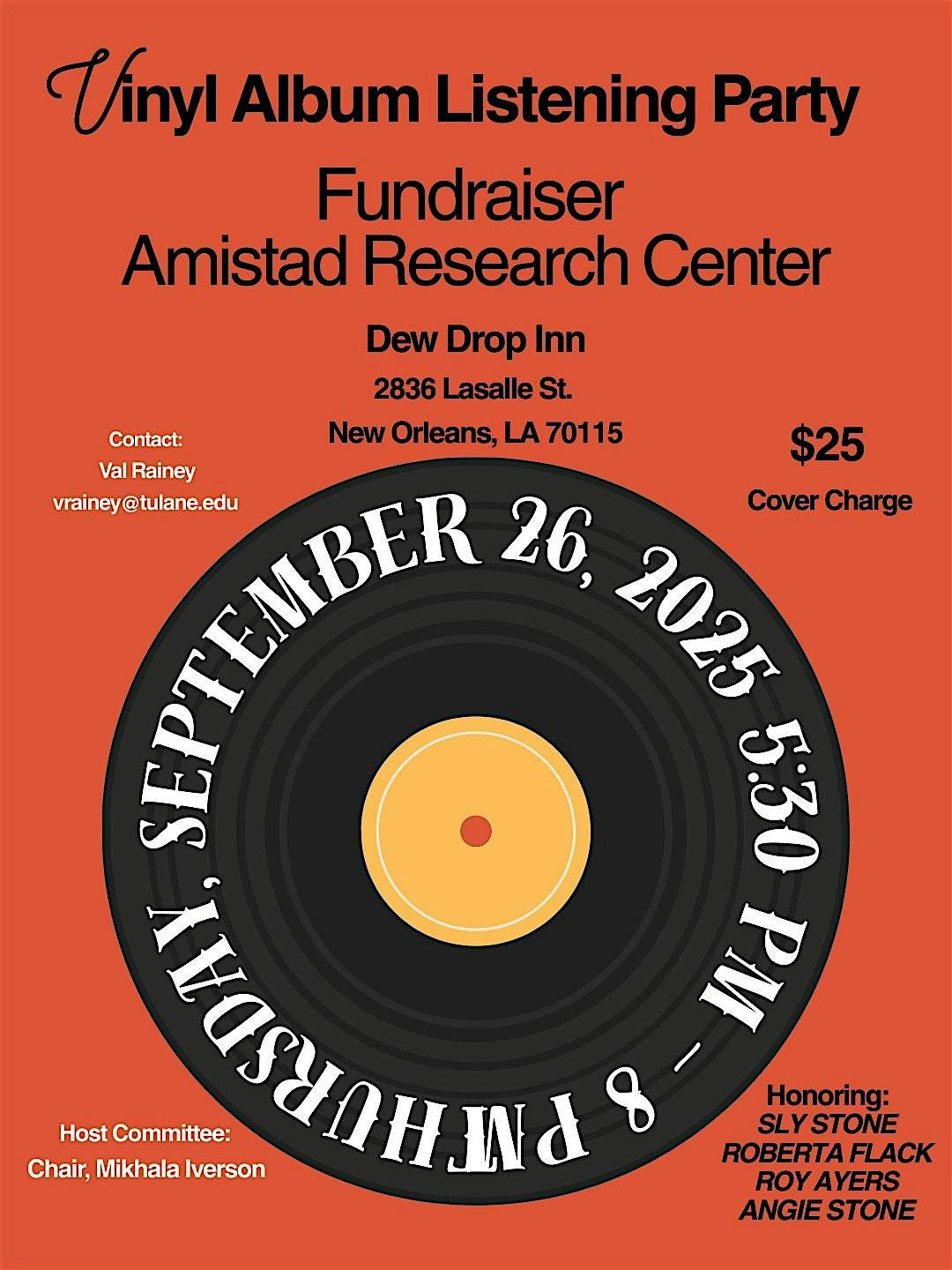 Amistad Research Center Vinyl Album Listening Party