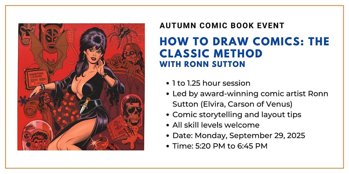 How to Draw Comics: The Classic Method with Ronn Sutton at Wallack's ...