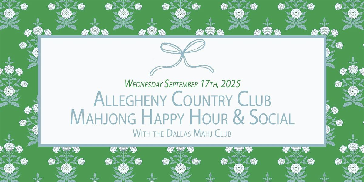 Happy Hour & Social with Dallas Mahj Club