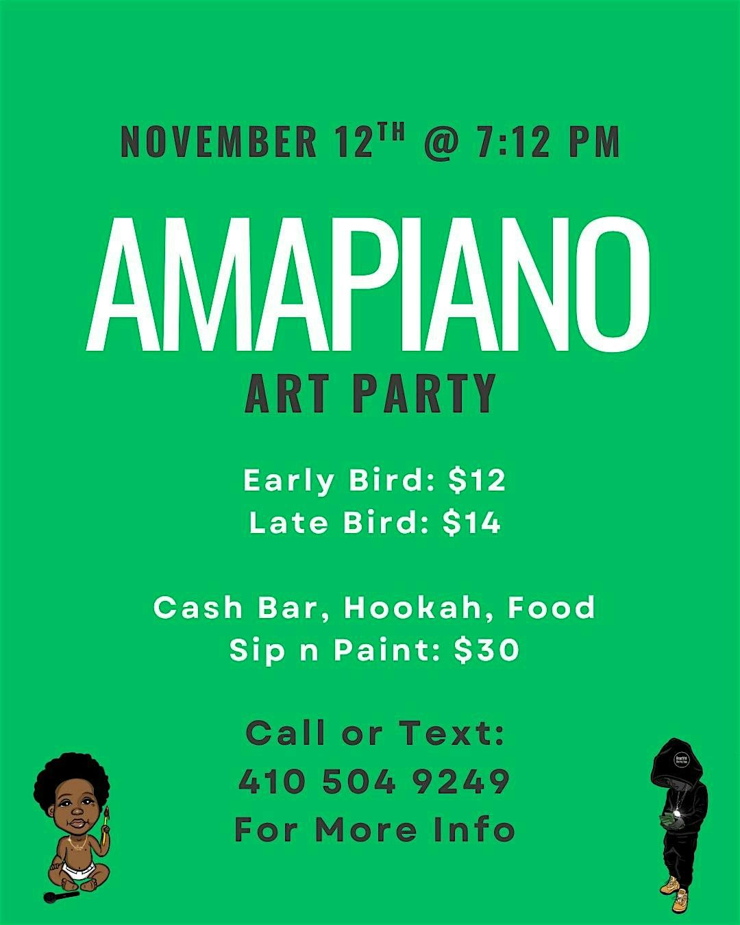 Amapiano Art Party! Sip, Puff n Paint + Game Night!