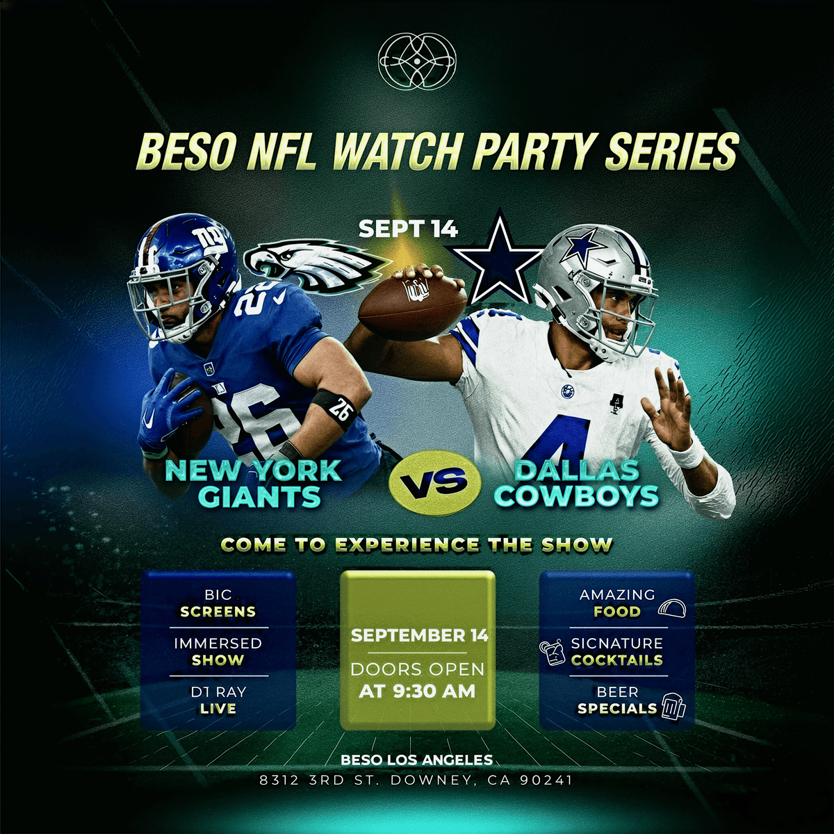 Cowboys v Giants - Watch Party (9\/14\/25)
