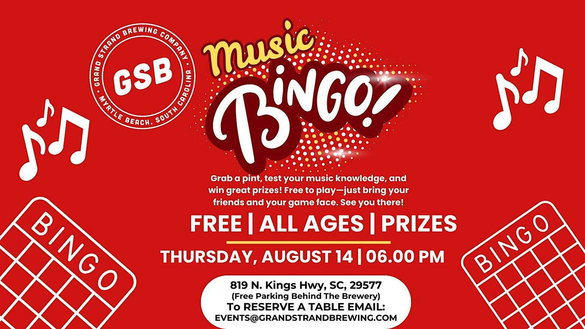 Grand Strand Brewery Music Bingo