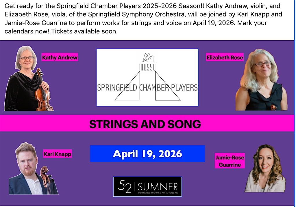 Strings and Song with Springfield Chamber Players