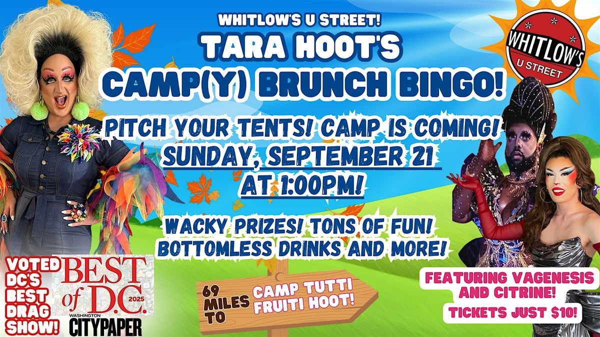 Tara Hoot's Camp(y) Brunch Bingo