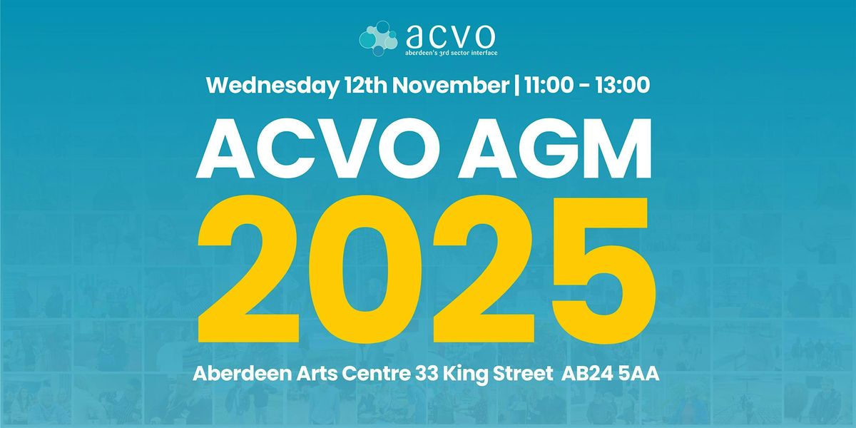 Hold the date- ACVO Annual General Meeting