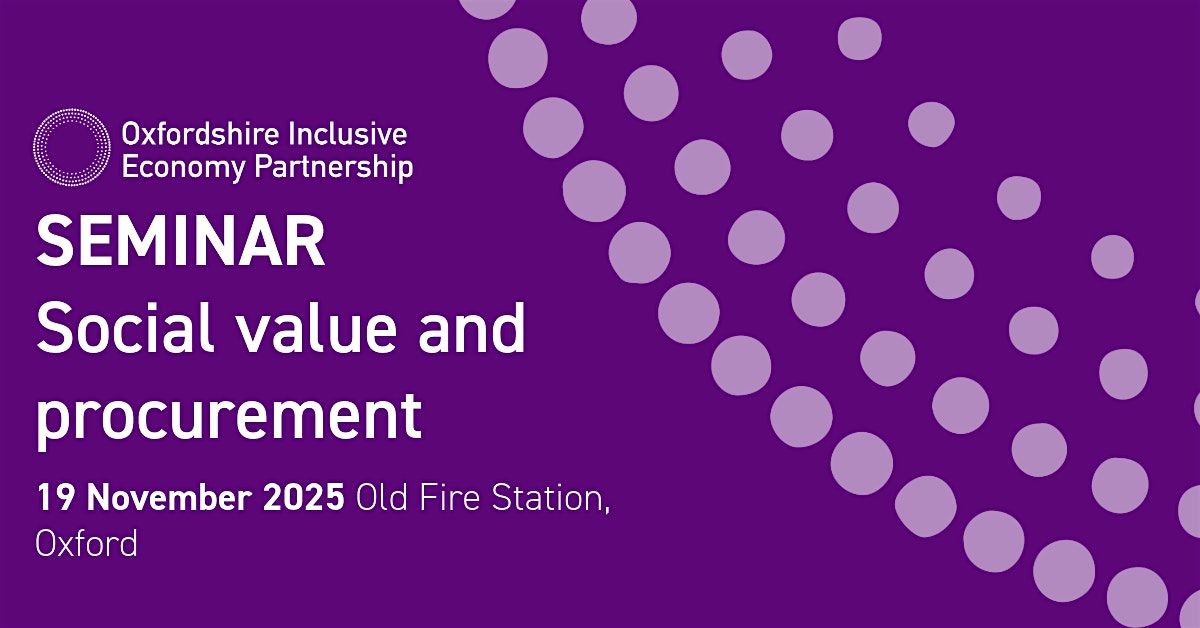 OIEP Social Value and Procurement Seminar