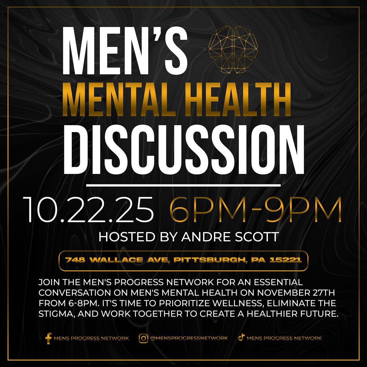 In Person Mens Mental Health Discussion