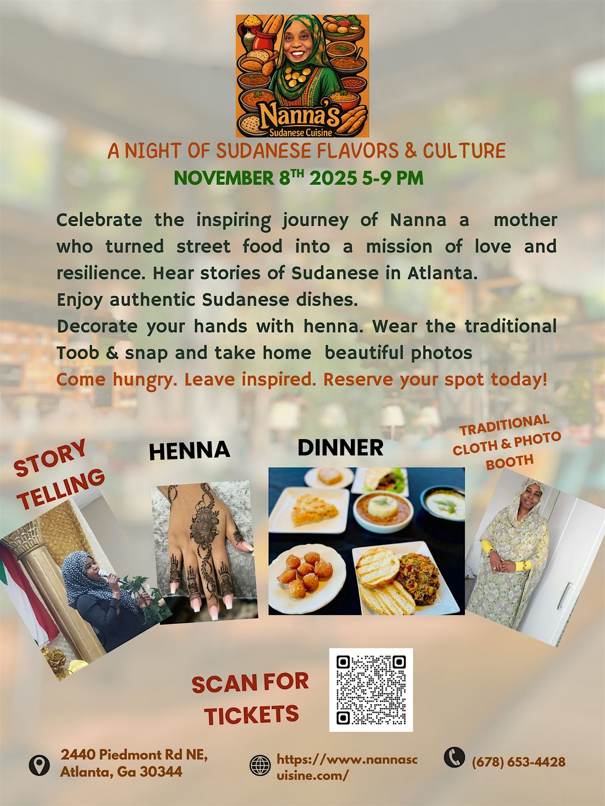 Nanna's Sudanese Cuisine Cultural and Story Telling Night