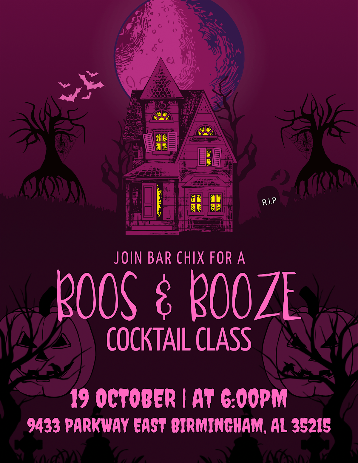BOOs & Booze Cocktail Class