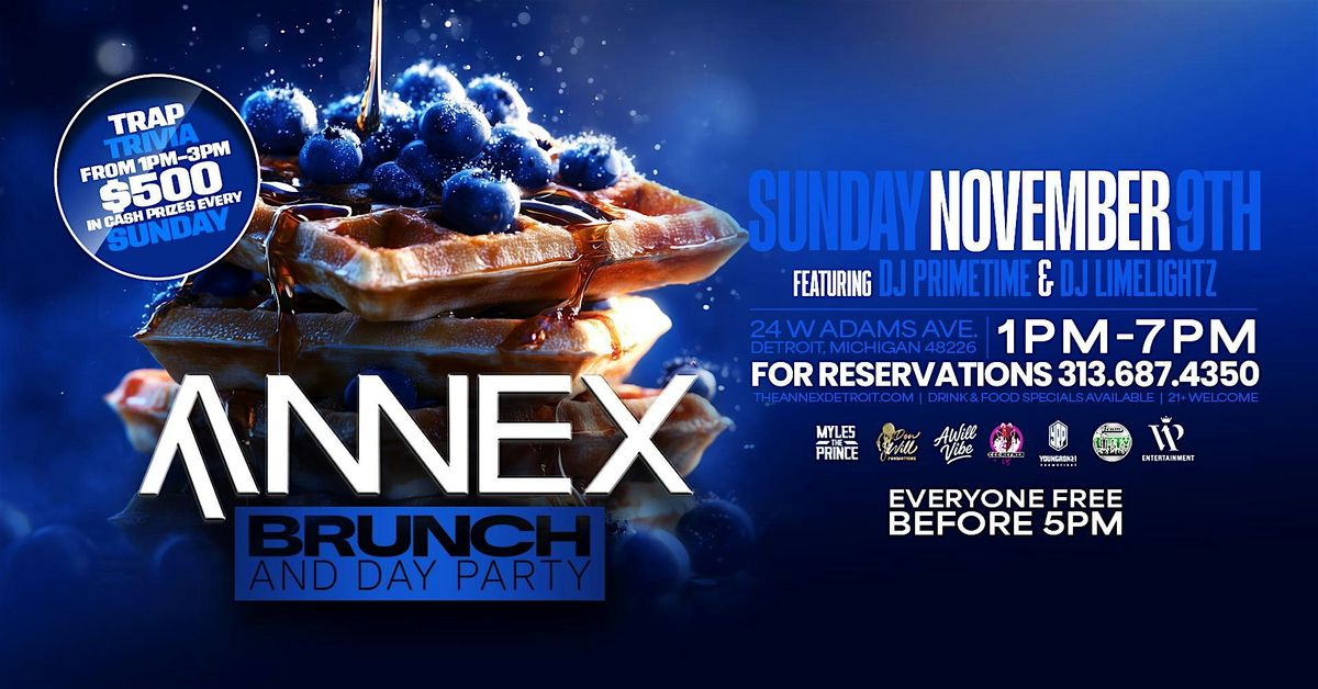 Annex Brunch & Day Party Sunday on November 9 at The Annex!