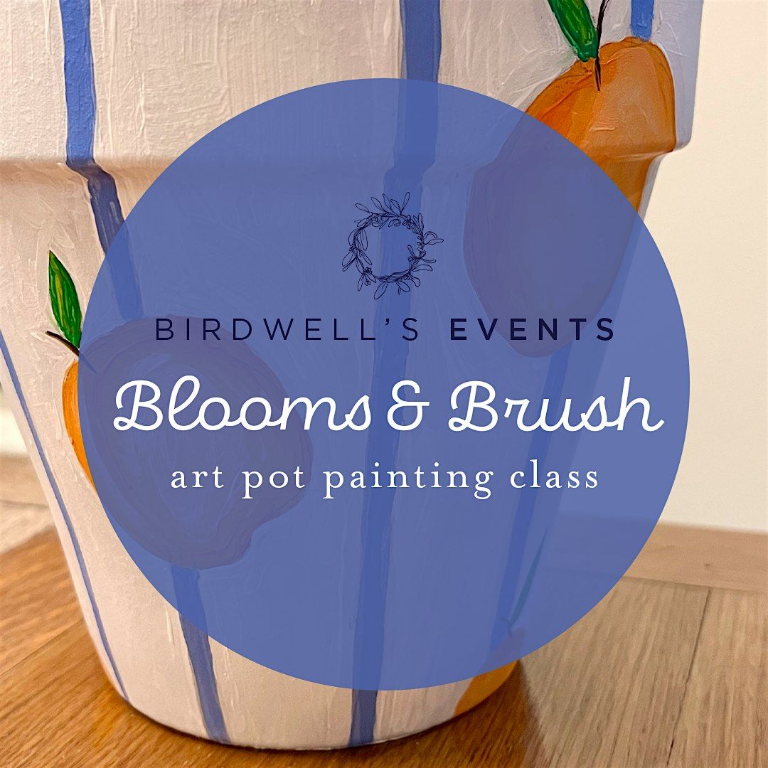 Blooms & Brush Clay Pot Painting Class