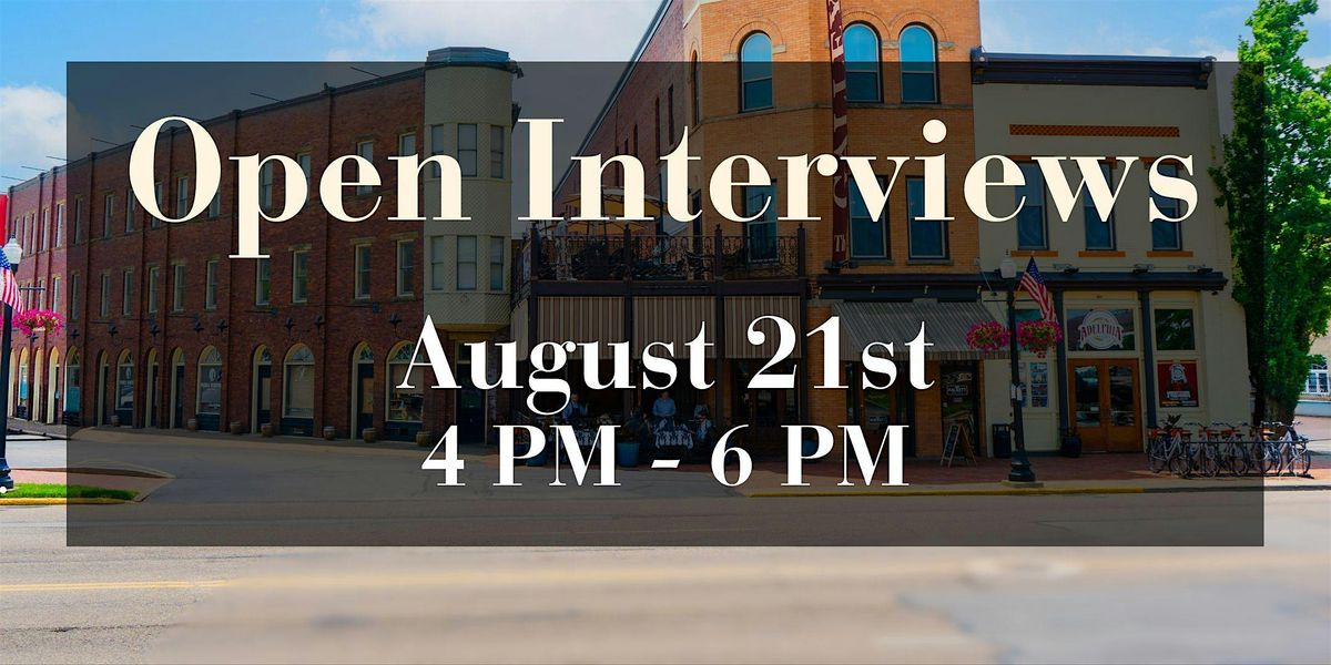 Open Interviews at The Galley!