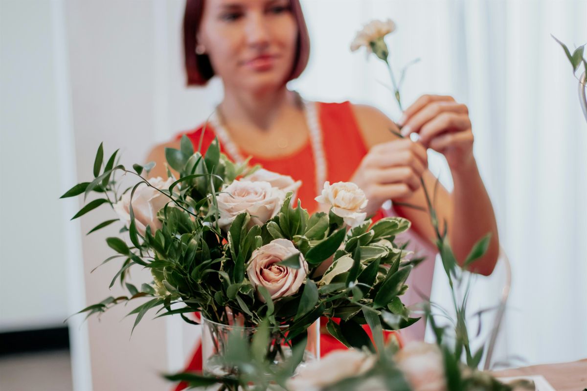 Red, White & Blooms - A Special Veterans Day Hand-Tied Bouquet Workshop