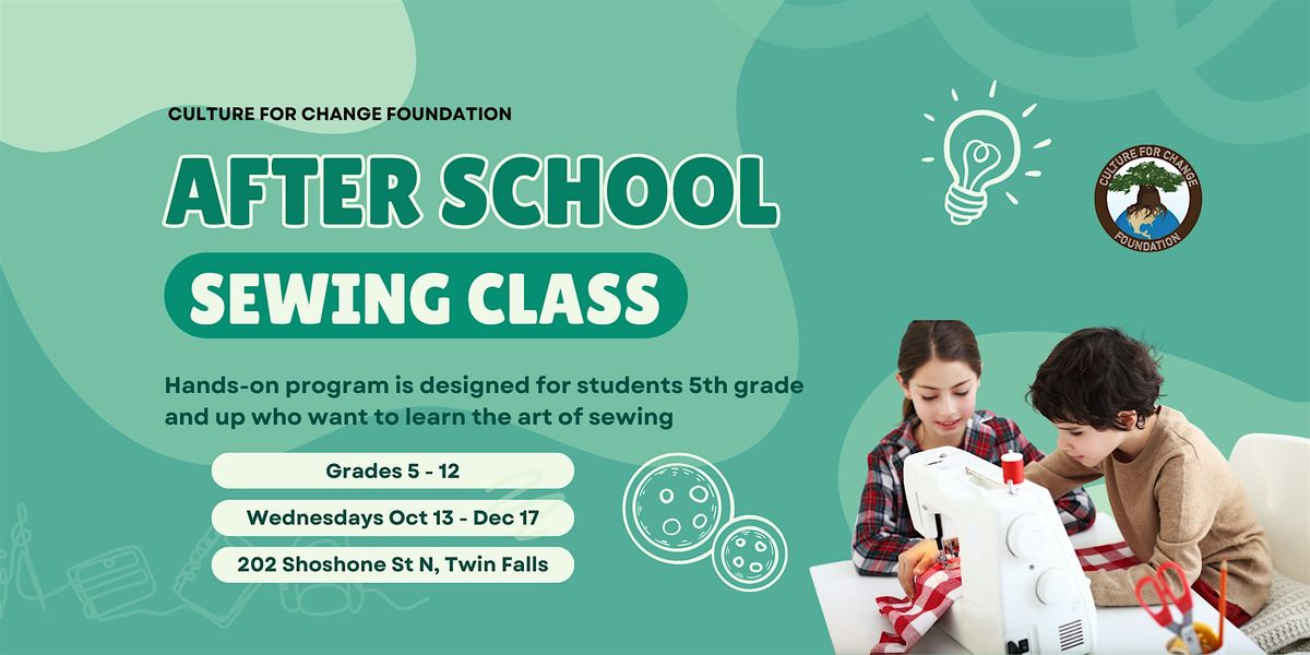 FREE After School Sewing \u2013 Learn, Create & Have Fun for Grades 5+
