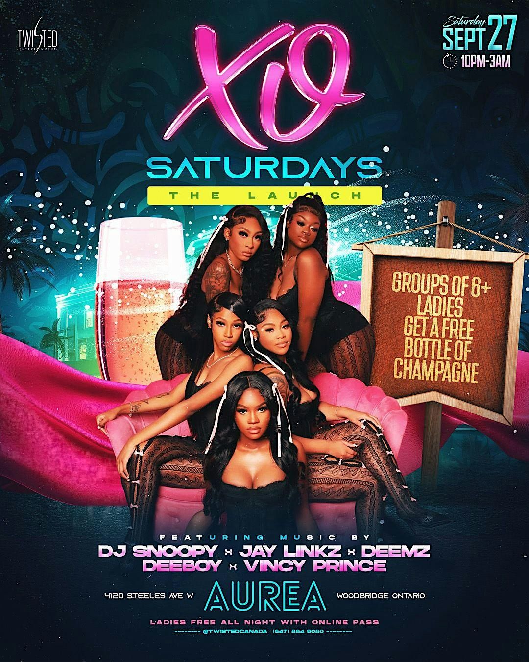 XO SATURDAYS - Each & Every Saturday