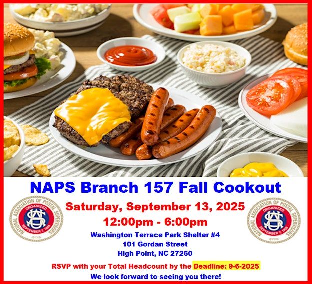 2025 NAPS Branch 157 Fall Cookout!