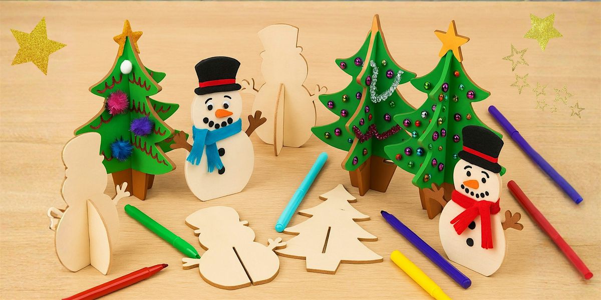 Build your own wooden Christmas Tree and Snowman