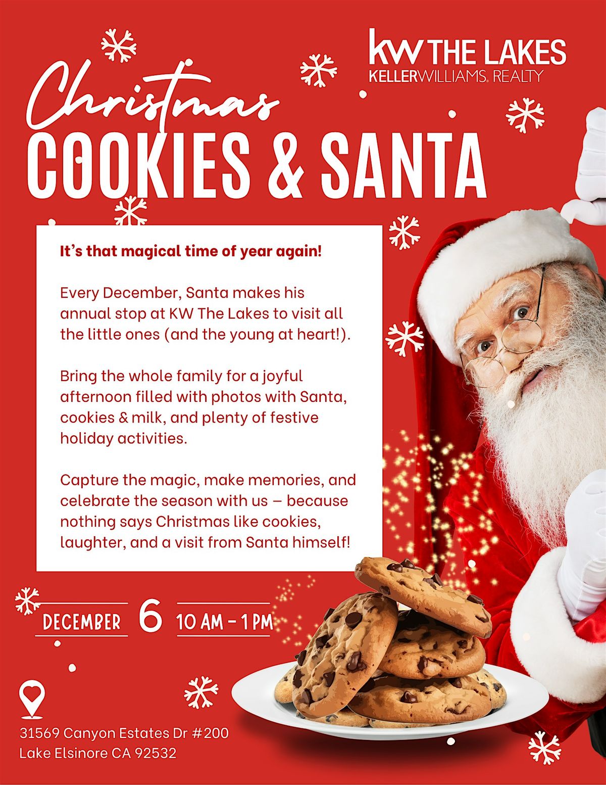 Annual Cookies with Santa at KW The Lakes