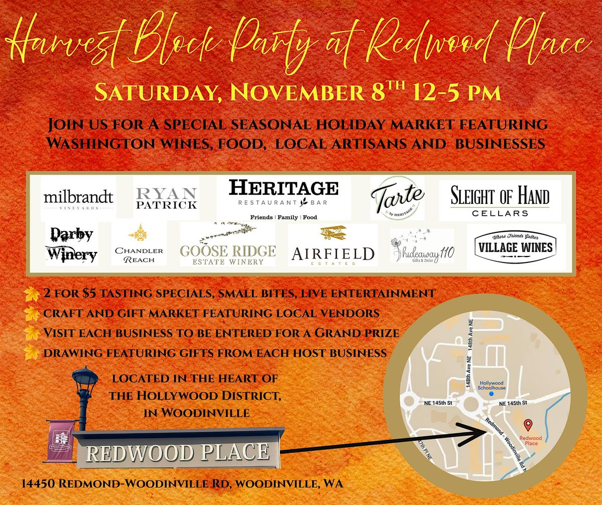 Harvest Market + Block Party at Redwood Place, Woodinville