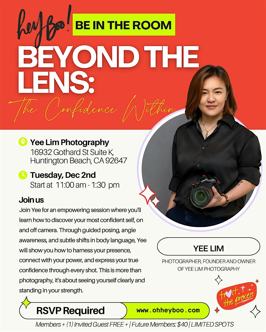 Orange County, CA - Be In The Room, Beyond the Lens: The Confidence Within