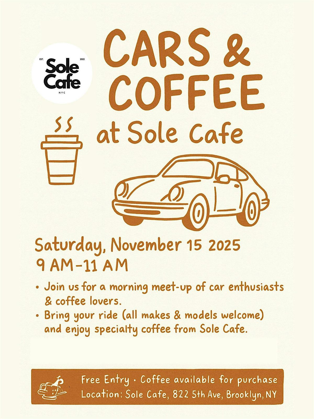 Cars + Coffee at Sole Cafe