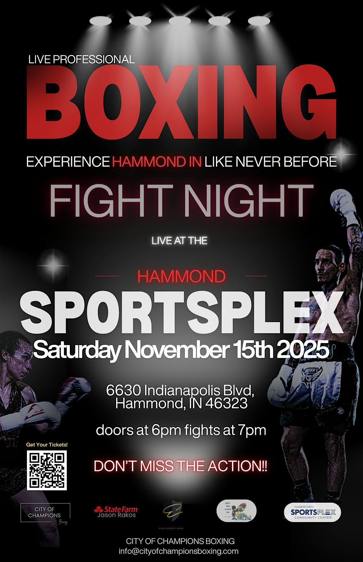 FIGHT NIGHT at the Hammond Sportsplex: Professional Boxing Live!