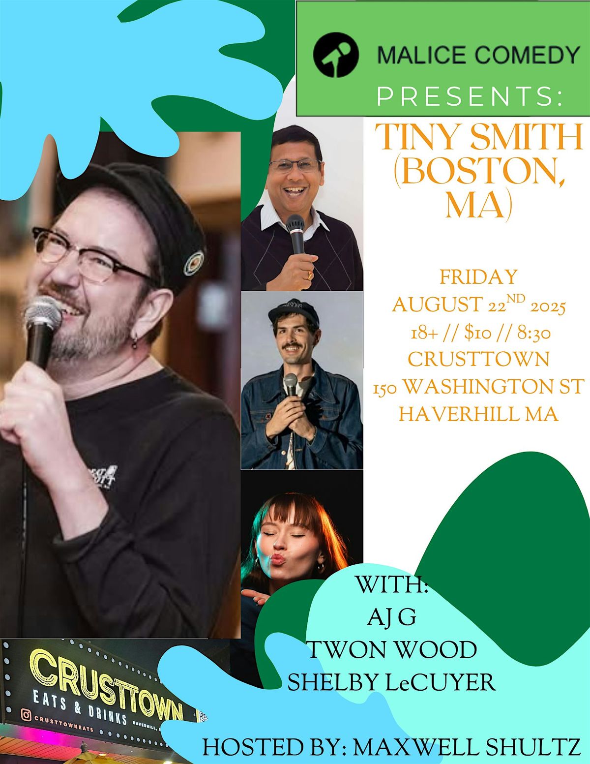 TINY SMITH Live comedy at CRUSTTOWN