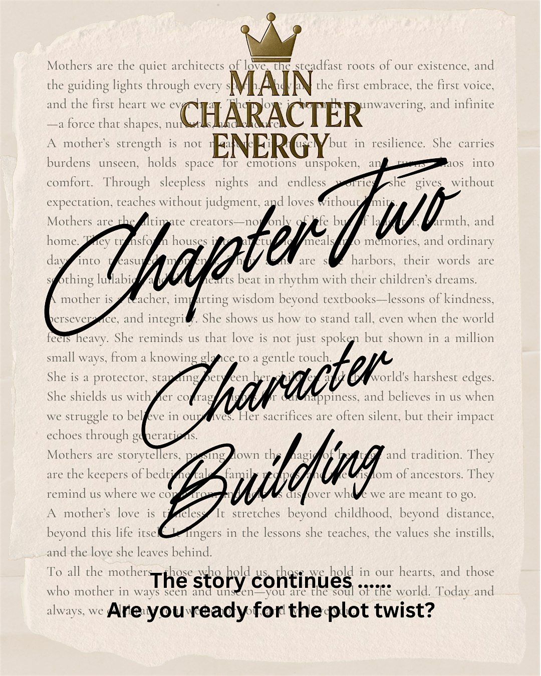 Chapter Two - Character Building \u2728