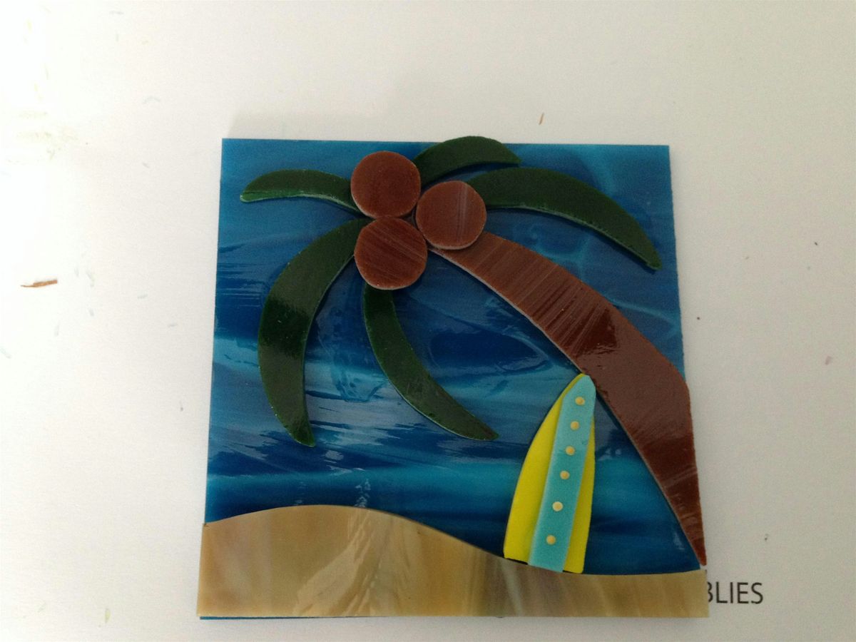 Coastal Winter Night Lights Fused Glass Class