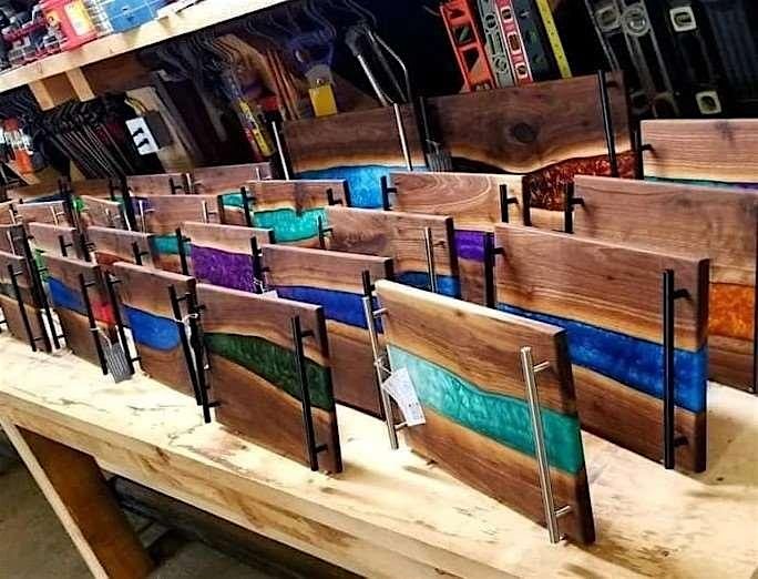 Epoxy & Wood Charcuterie Board Making Class with Resin & Roots
