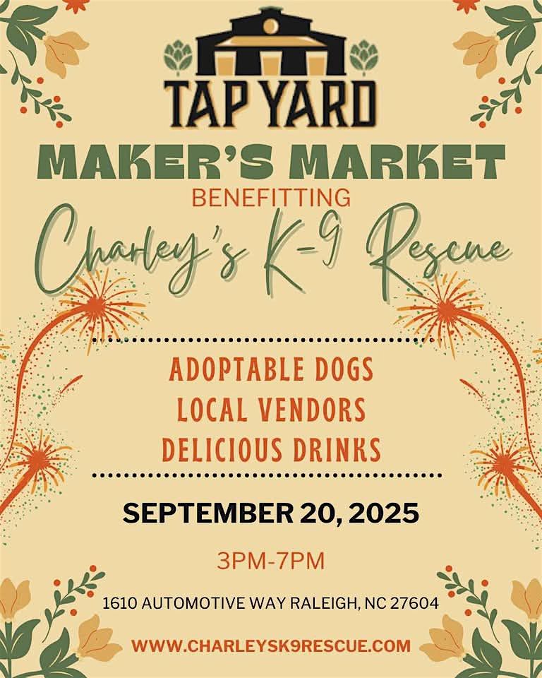 Maker's Market Benefitting Charley's K-9 Rescue