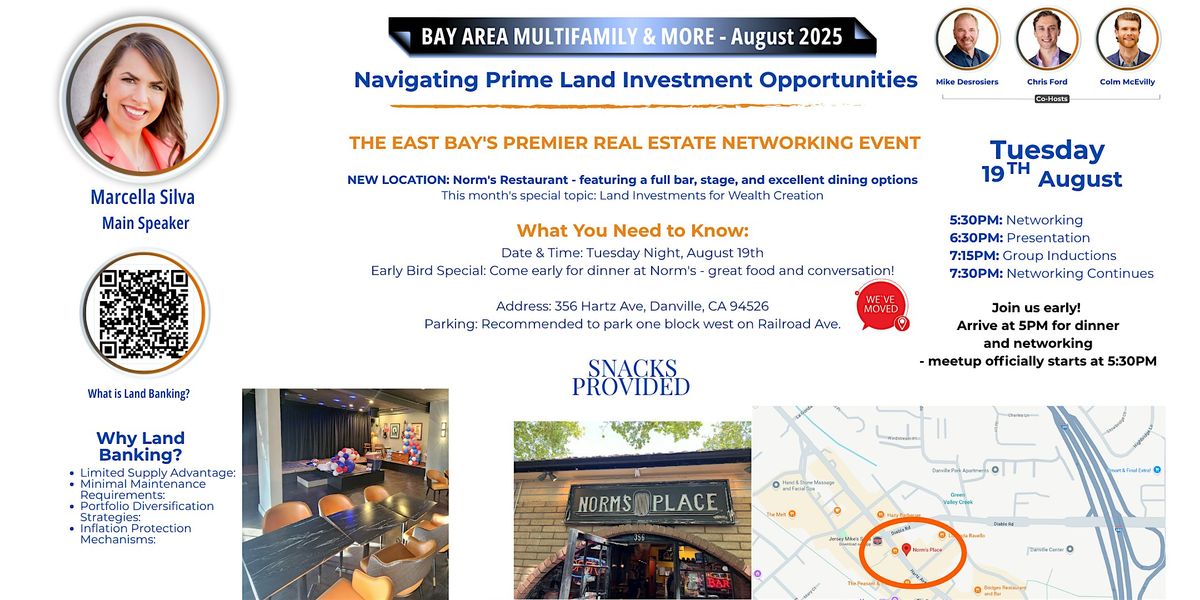Bay Area Multi-Family and More -August 2025 Meet Up- Land Investments