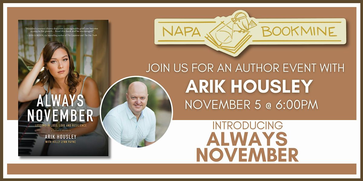 Author Event: Always November by Arik Housley