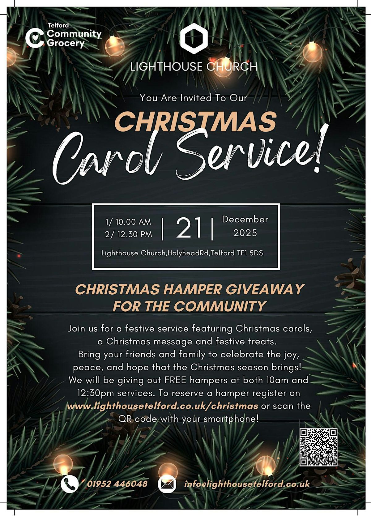 Christmas Carol Service & Hamper Giveaway! 1 Ticket per Family