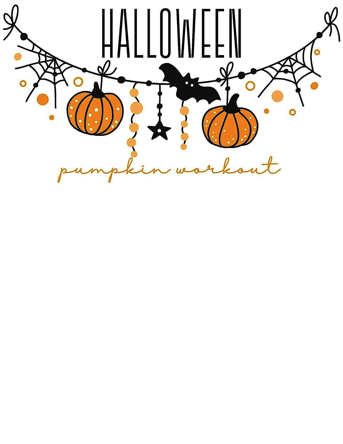 Halloween pumpkin workout