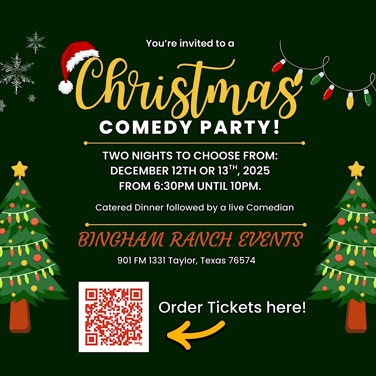 Comedy Christmas Party in Taylor, Texas