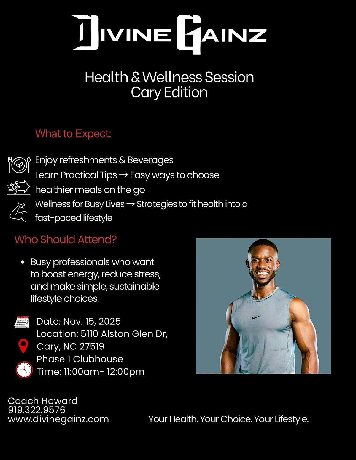 DivineGainz: Health & Wellness Session (Cary)
