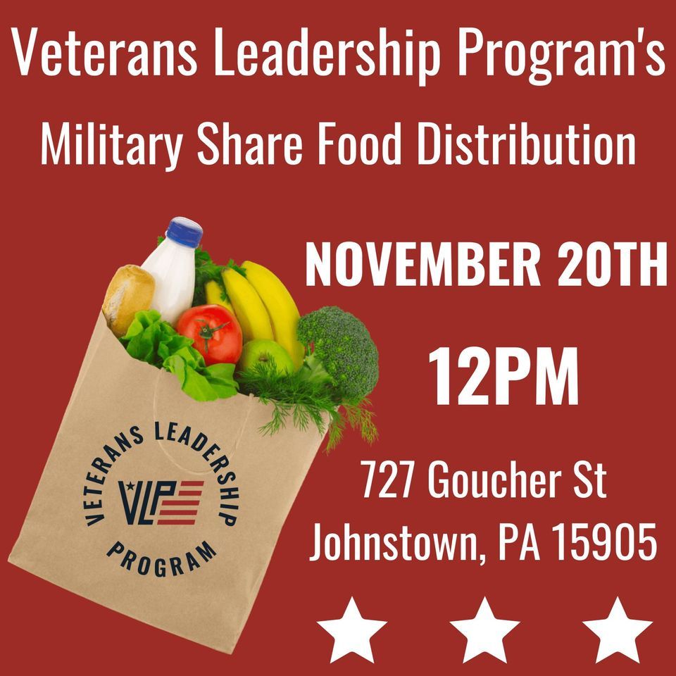 Johnstown Military Share Food Distribution 727 Goucher St, Johnstown